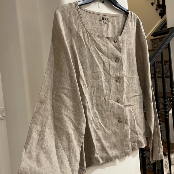 Linen Flax Top Size Small - Picture 3 of 6